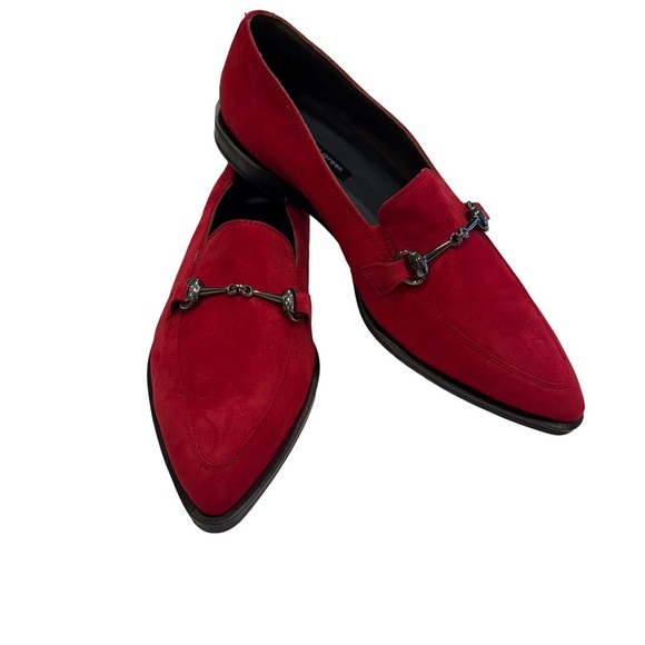 Paul Green Wexler Women’s Red Suede Toe Bit Buckle Loafer Sz 8.5 NEW - Picture 2 of 10